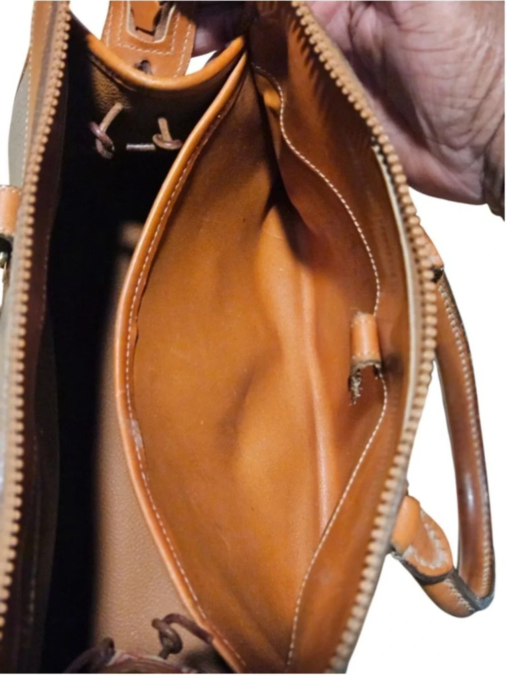 Vintage Dooney & Bourke Satchel One Size Brown & Beige